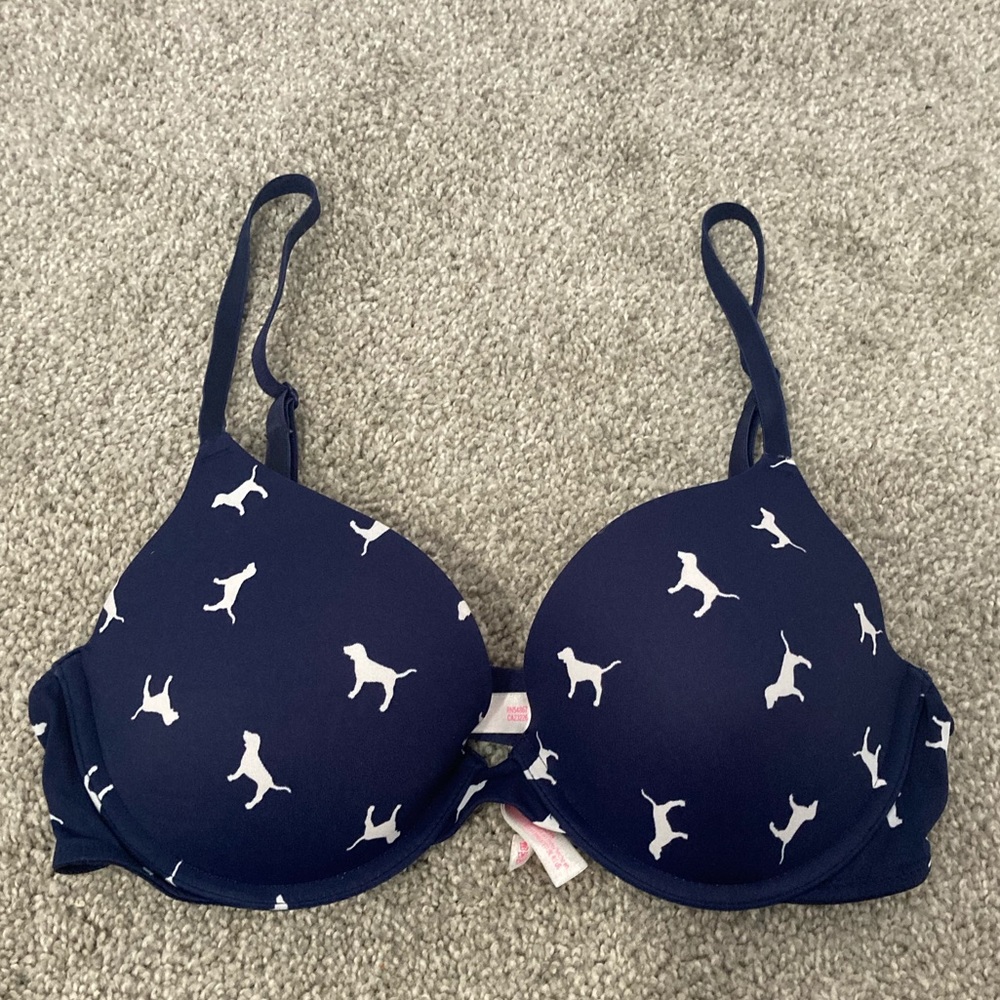Pink Victoria Secret Navy blue dog bra